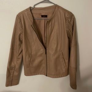 Taupe pleather jacket